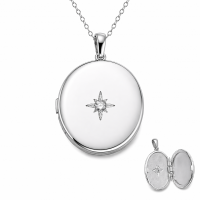 Sterling Silver Kutup Star Acilabilir Women's Necklace