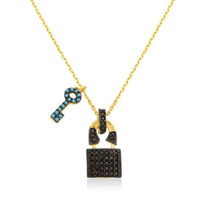 Sterling Silver Kalbimin Key Women's Necklace