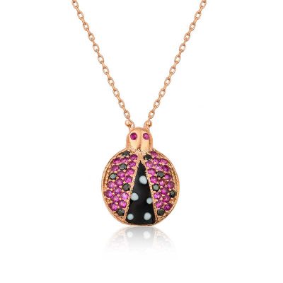 Sterling Silver Ladybug Women's Necklace