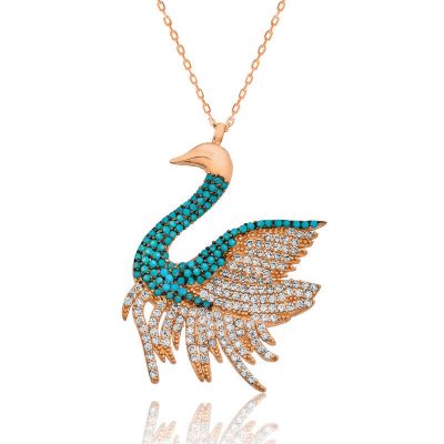 Sterling Silver Swan Women's Necklace
