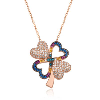 Sterling Silver Four Leaf Clover Women's Necklace
