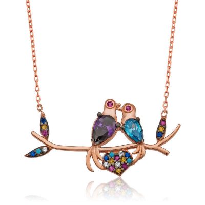 Sterling Silver Lover Kumru Kuslar Necklace