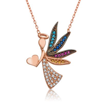 Sterling Silver Love Angel Women's Necklace