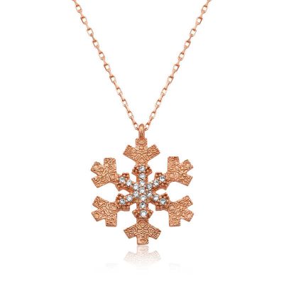 Sterling Silver Snowflake Women's Necklace