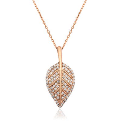 Sterling Silver Leaf Women's Necklace