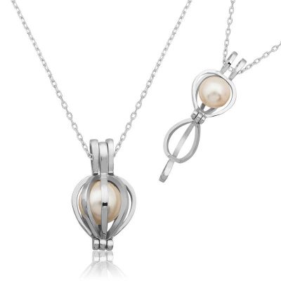 Sterling Silver Pearl Women's Necklace