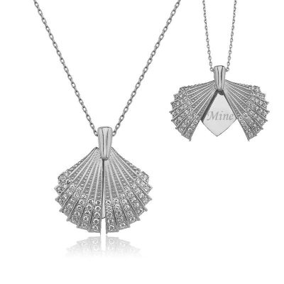 Sterling Silver Personalized Oyster Women's Necklace