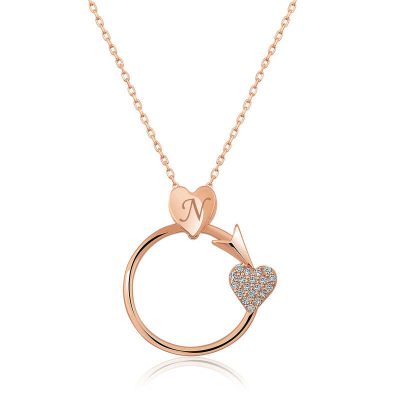 Sterling Silver Rose Gold Kalbe Giden Ok Necklace
