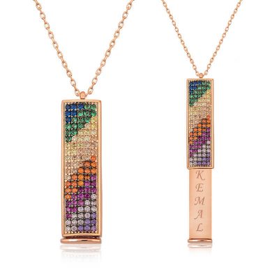Sterling Silver Rose Gold Personalized Gokkusagi Necklace