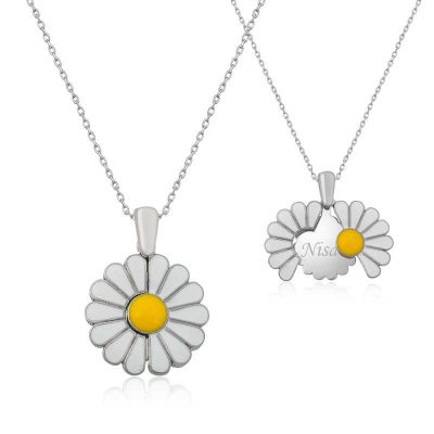 Sterling Silver Personalized Papatya Necklace