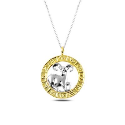 Sterling Silver Gold Koc Burcu Necklace