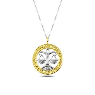 ​Sterling Silver Gold Terazi Burcu Necklace