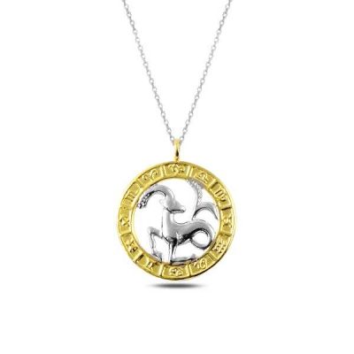 Sterling Silver Gold Oglak Burcu Necklace