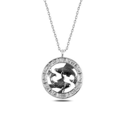 Sterling Silver Fish Burcu Necklace