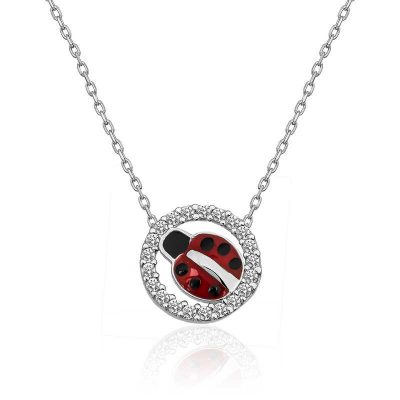 ​Sterling Silver Ladybug Women's Necklace