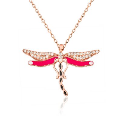 Sterling Silver Dragonfly Women's Necklace