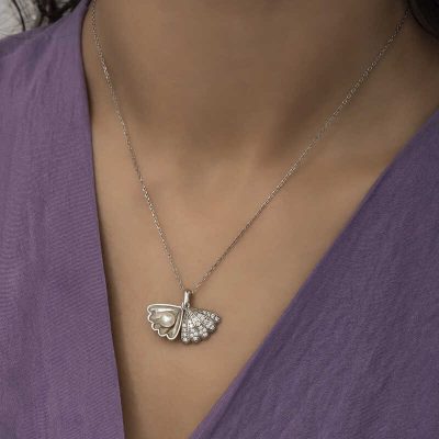 Sterling Silver Pearl Oyster Women's Necklace