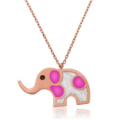 Sterling Silver Rose Gold Fil Women's Necklace