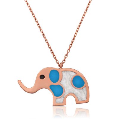 Sterling Silver Rose Gold Fil Women's Necklace