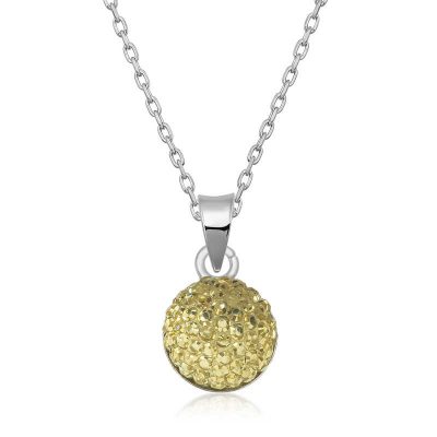 Sterling Silver Crystal Stone Women's Necklace