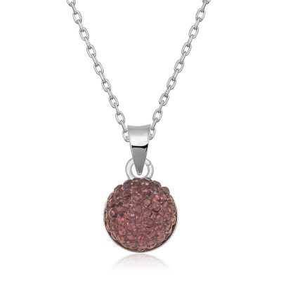 Sterling Silver Crystal Stone Women's Necklace