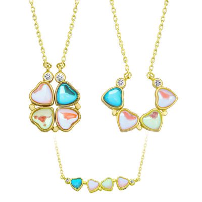 Sterling Silver Renkli Openable Clover Women's Necklace