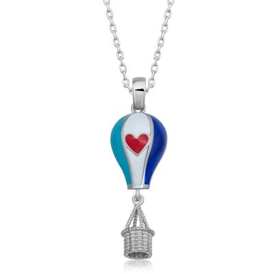 Sterling Silver Heart Kapadokya Balon Women's Necklace