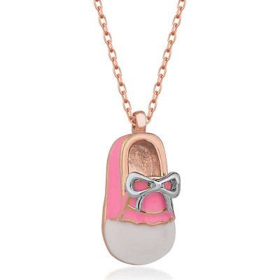 Sterling Silver Rose Gold Girl Child Pabuc Women's Necklace