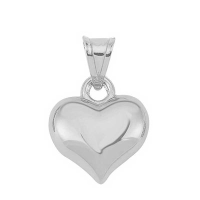Sterling Silver 3 Boyutlu Heart Women's Necklace Ucu