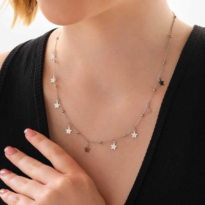 Sterling Silver Star Dorika Women's Necklace