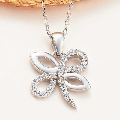 Sterling Silver Dragonfly Women's Necklace