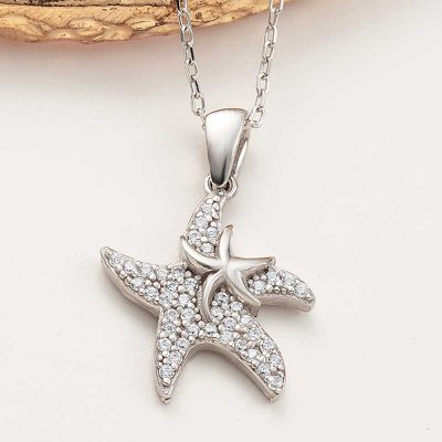 Sterling Silver Deniz Star Women's Necklace