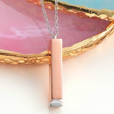 Sterling Silver Name Yazilabilen Acilir Bar Women's Necklace