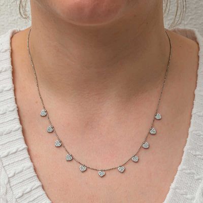 Sterling Silver Heart Luck Women's Necklace