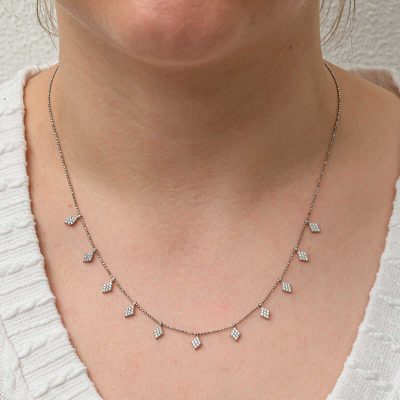 Sterling Silver Baklava Kesim Luck Women's Necklace