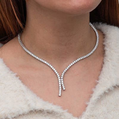 Sterling Silver Two Row Su Yolu Women's Necklace